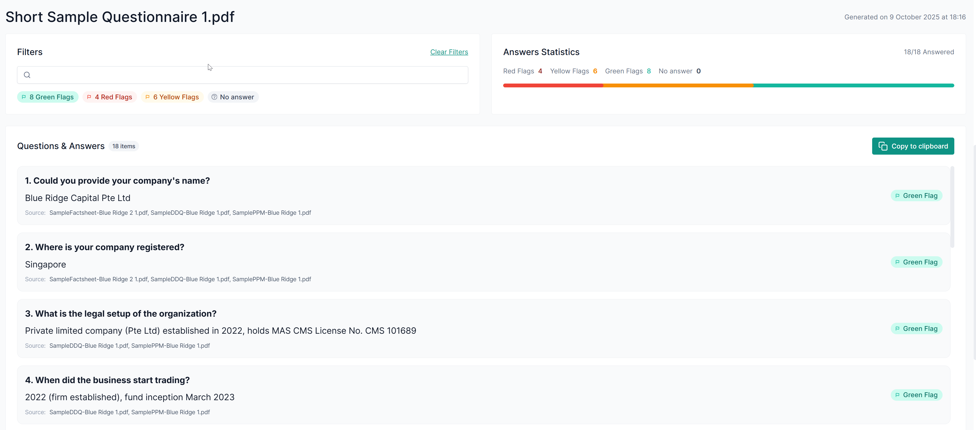 AI-Powered Questionnaire Completion